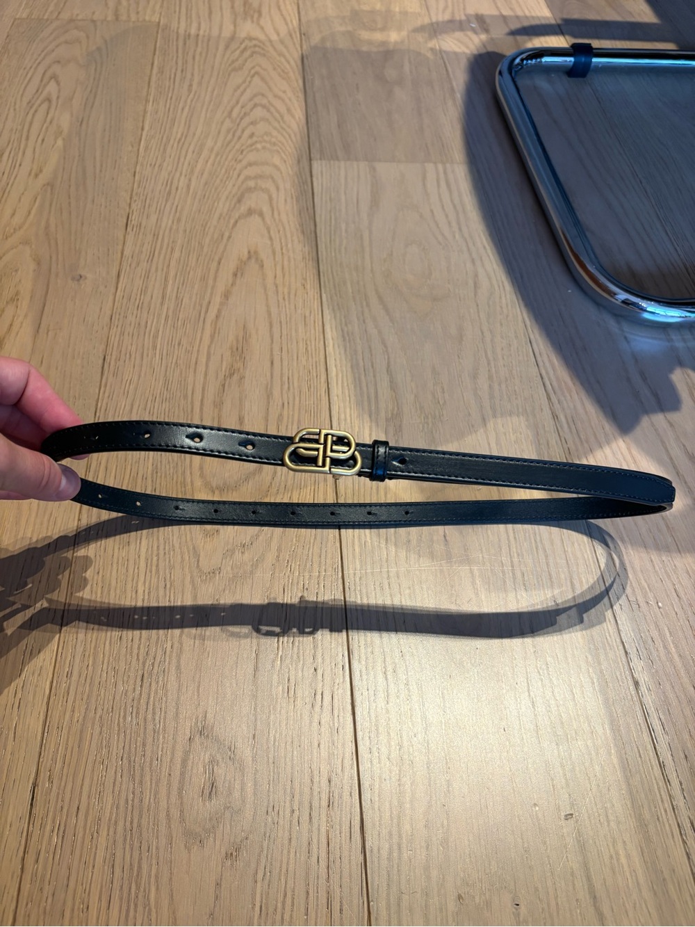 BALENCIAGA BB Super leather belt - size 85